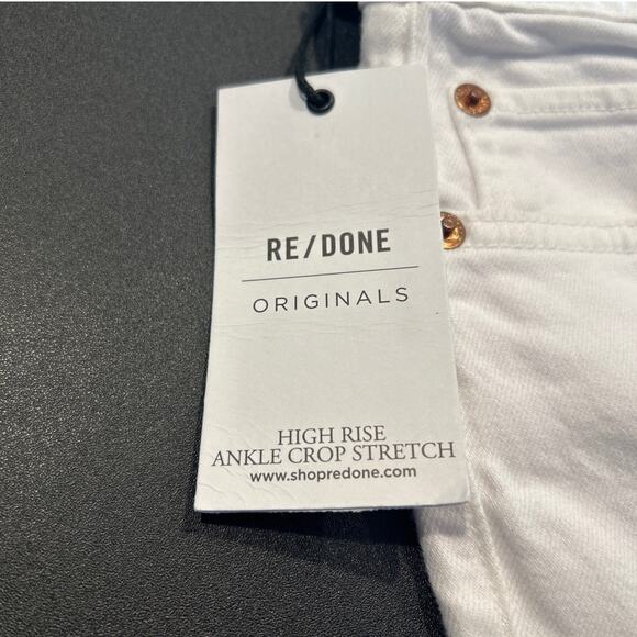 NWT RE/DONE x Levi’s High Rise Ankle Crop White Jeans 26, Limited Edition 93/250 - Picture 5 of 11
